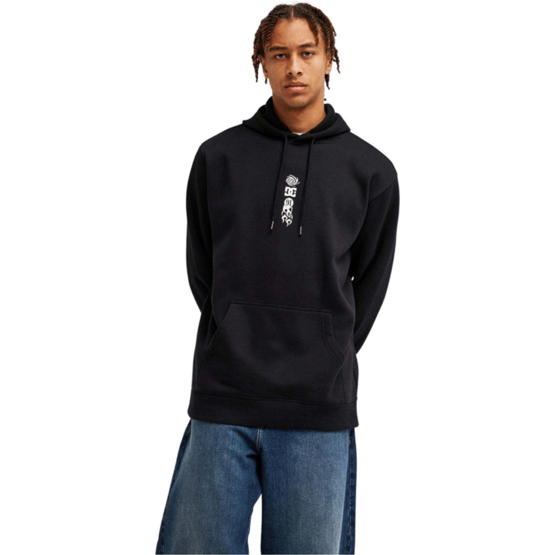 2026 DC Shoes Mens Blurry Bubble Hoodie EDYSF03278 - Black